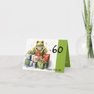 Invitación Cumpleaños 60 de la rana de vacaciones