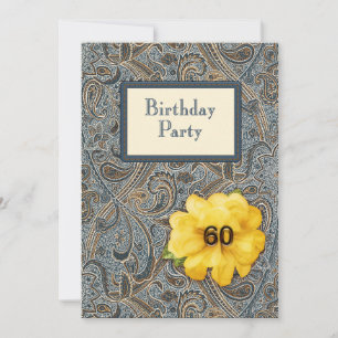 Invitación Cumpleaños 60 de Paisley y Rosa