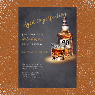 Invitación Cumpleaños 60 del Whisky Envejecido a la Perfecció