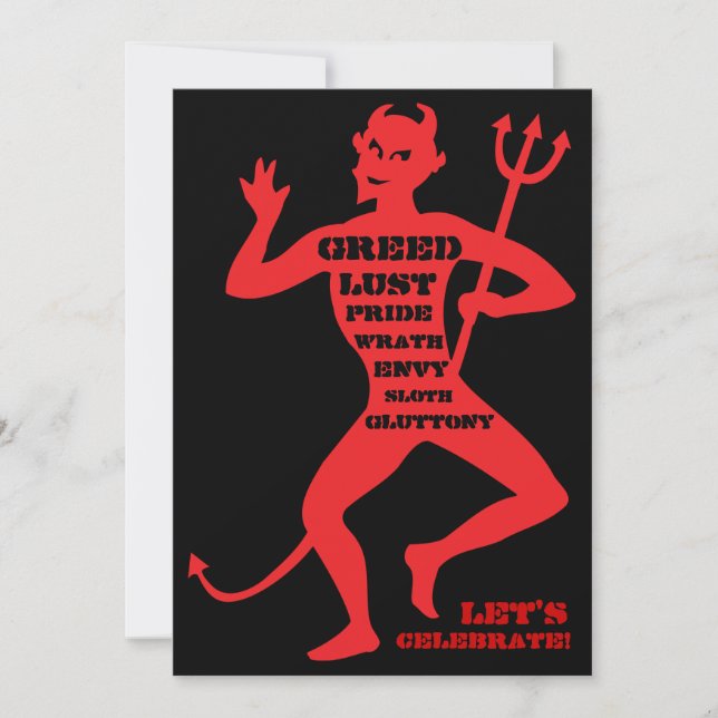 Invitación Cumpleaños 60 - Diablos de un Fiesta (Anverso)