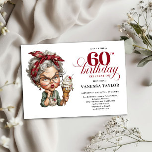 Invitación Cumpleaños 60 Divertido Plantilla Fiest