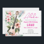 Invitación Cumpleaños 60 ukulele Aloha Luau<br><div class="desc">Celebre un hito y estilo tropical con su vibrante invitación de cumpleaños número 60 de luau hawaiano con flores de hibisco audaces, hojas de palma exuberantes y diseño clásico inspirado en Hawaii. La invitación dice el tono perfecto para una celebración divertida y festiva con tema de Isla. Ideal para luau...</div>