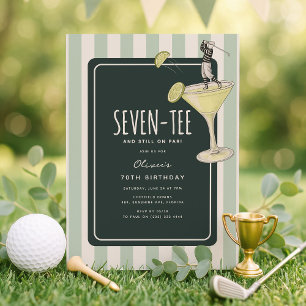 Invitación Cumpleaños 70 Mojito con tema de Golf