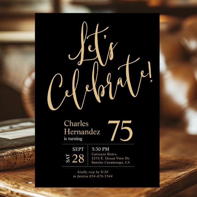 Invitación Cumpleaños 75, Celebremos el Oro Negro (Subido por el creador)