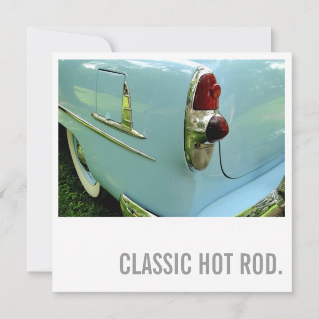 Invitación Cumpleaños 75 de la persona que ama el auto - Hot  (Anverso)