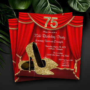 Invitación Cumpleaños 75 de mujer