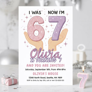 Invitación cumpleaños 7 años niña
