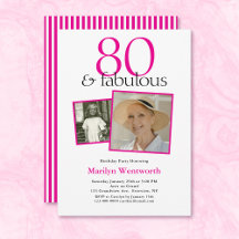 Cumpleaños 80 Tipografía Rosa 2 Foto