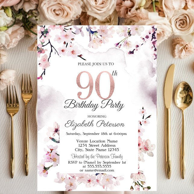 Invitación Cumpleaños 90 del Cerezo en Flor (Subido por el creador)