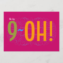 Invitación Cumpleaños 90 - ¡El Gran 9-OH!
