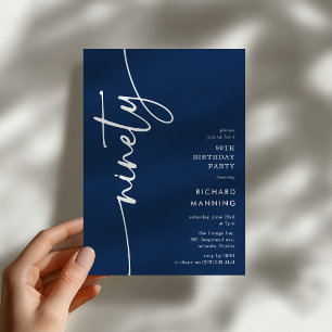 Invitación Cumpleaños 90 Script Ninety