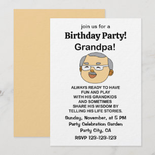 Invitación Cumpleaños Abuelo Abuelo Cita