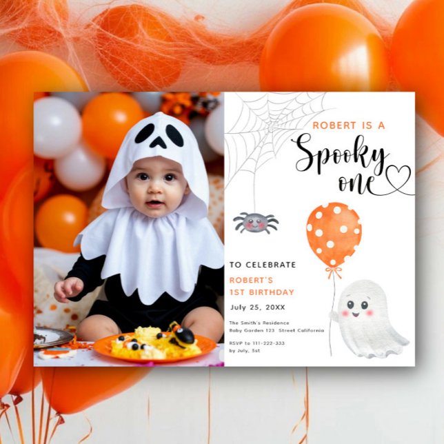 Invitación Cumpleaños Acuarela Spooky One 1 (Subido por el creador)