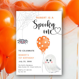 Invitación Cumpleaños Acuarela Spooky One 1