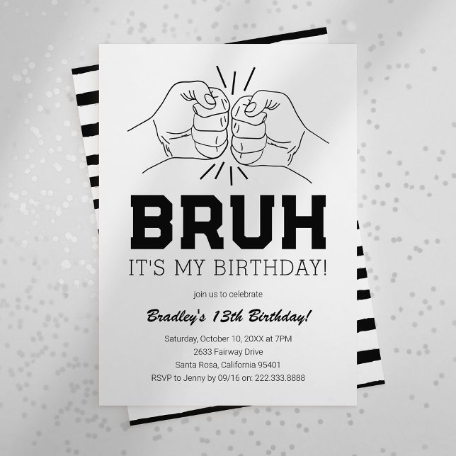 Invitación Cumpleaños adolescente ¡Es mi fiesta de cumpleaños (Subido por el creador)