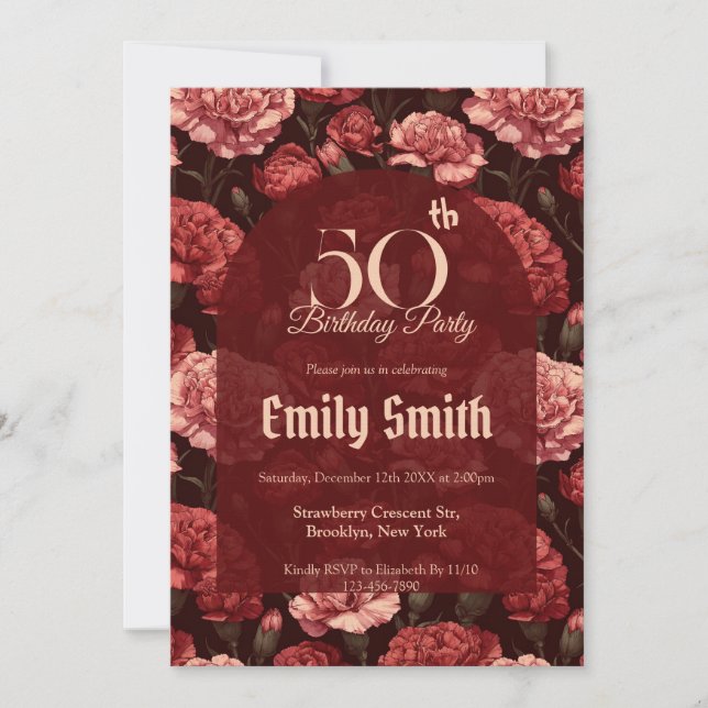 Invitación Cumpleaños adolescente personalizado con tema de c (Anverso)