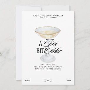 Invitación Cumpleaños adulto un poco mayor de Chic Cocktail