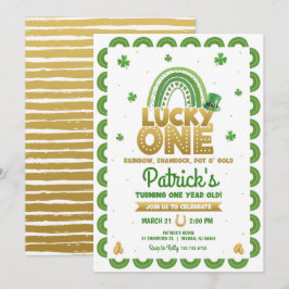 Invitación Cumpleaños afortunado uno día de San Patricio