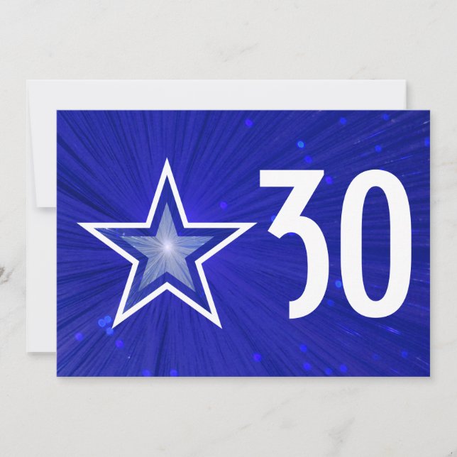Invitación cumpleaños 'Age' de la Estrella Azul Oscura (Anverso)