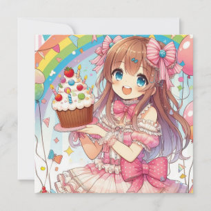 Invitación Cumpleaños Anime