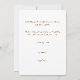 Invitación Cumpleaños auténtico de acuarela de arcoíris para