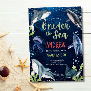 Invitación Cumpleaños Bajo El Mar Animales Del Océano Cumplea