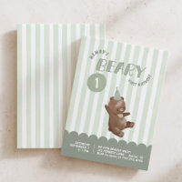 Cumpleaños Beary 1st Caprichoso Raya Verde