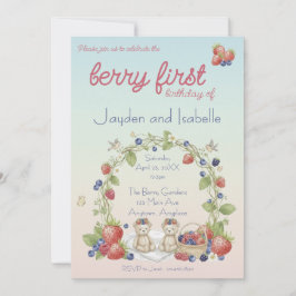 Invitación Cumpleaños Berry Primero de Gemelos