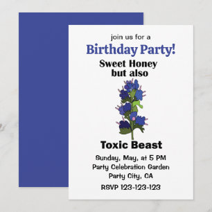Invitación Cumpleaños Bestia Tóxica de Miel Dulce de Vipers B