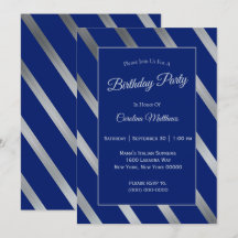 Cumpleaños Blue Silver