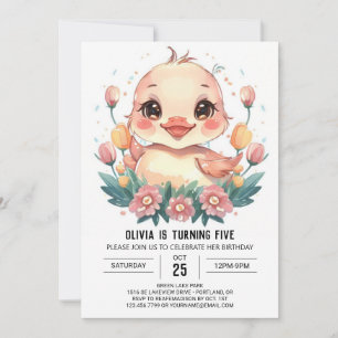 Invitación Cumpleaños Bohemiano del Pato