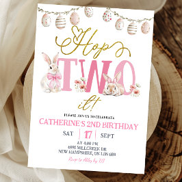 Invitación Cumpleaños Boho Floral Hop Two It