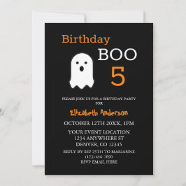Invitación Cumpleaños Boo Fall Halloween