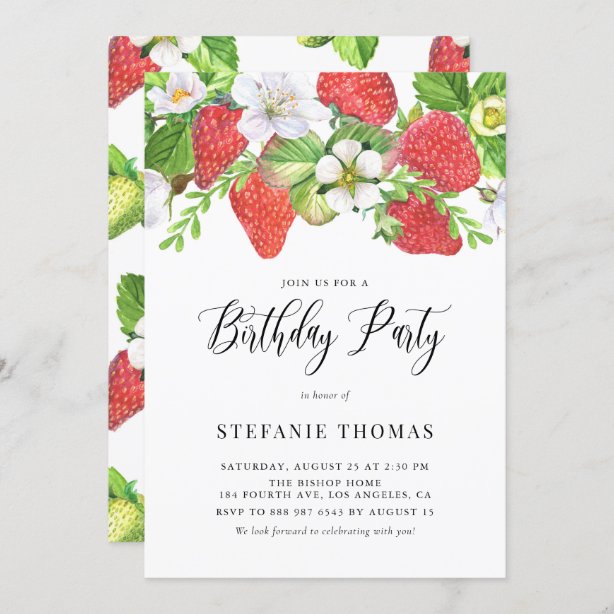 Invitaciones Fresas | Zazzle.es