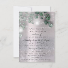 Invitación Cumpleaños Bridal Shower Light Jar Rustic Elegance