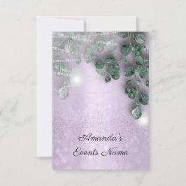 Invitación Cumpleaños Bridal Shower Light Jar Rustic Purple