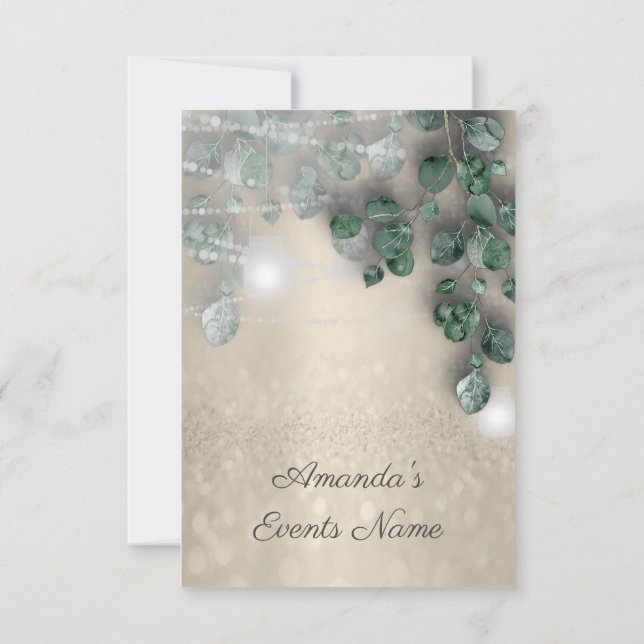 Invitación Cumpleaños Bridal Shower Light Jar Rustic Sepia Go (Reverso)