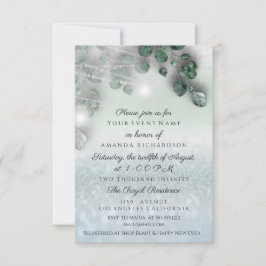 Invitación Cumpleaños Bridal Shower Light Jar Rustic Smoky Bl