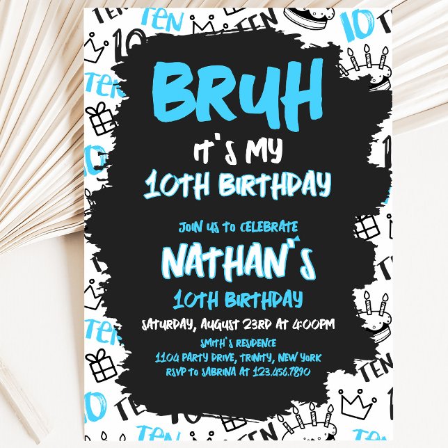 Invitación Cumpleaños Bruh (Subido por el creador)