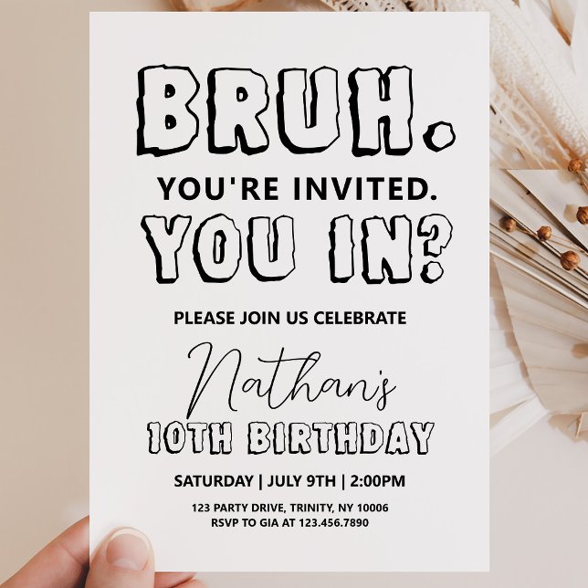 Invitación Cumpleaños Bruh (Subido por el creador)