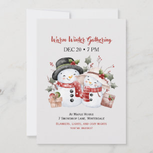 Invitación Cumpleaños cálido de Navidad, país de las maravill