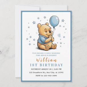 Invitación Cumpleaños caprichoso de Pooh y amigos