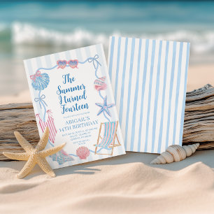 Invitación Cumpleaños caprichoso de verano Cumplí trece años 