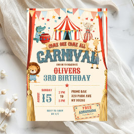 Invitación Cumpleaños Carnaval Ven Todos