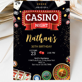 Invitación Cumpleaños Casino