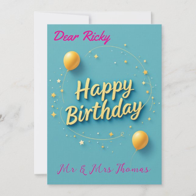 Invitación Cumpleaños! Celebra tu día especial (Anverso)