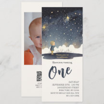 Cumpleaños Celestial Estrellas Acuarela Niño Moder