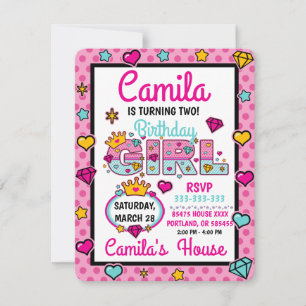 Invitación Cumpleaños Chica Doll Diseños personalizados