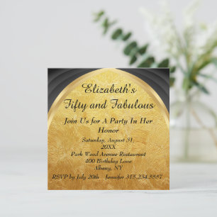 Invitación Cumpleaños cincuenta y fabuloso aniversario de cum