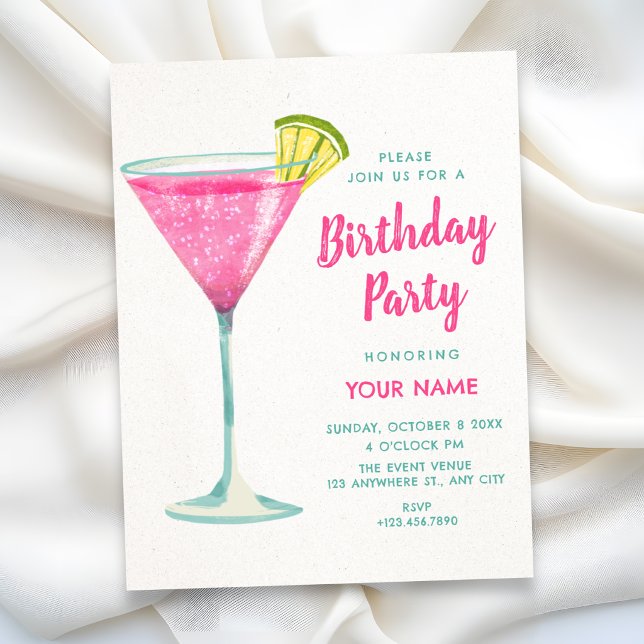 Invitación Cumpleaños cóctel (Subido por el creador)